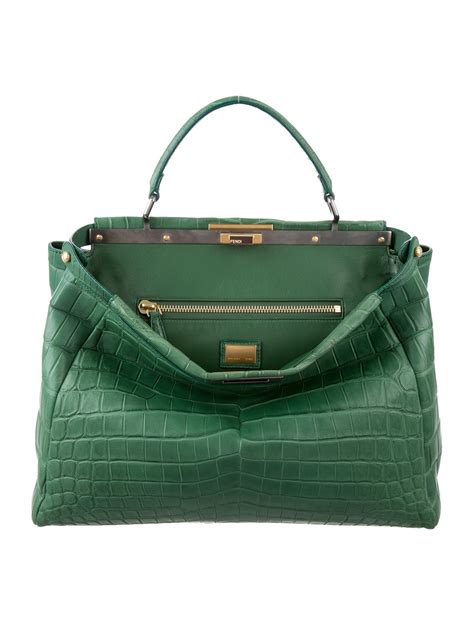 fendi buggies large peekaboo bag|fendi peekaboo crocodile.